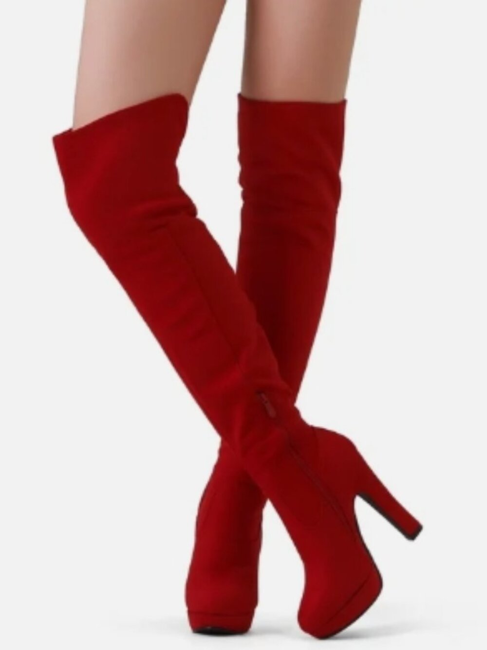 Dream Pairs Women's thigh-high Faux Suede, Chunky Platform boots. Like New. 9